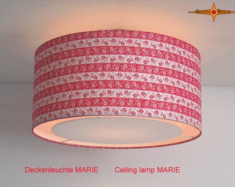 Vintage ceiling lamp MARIE Ø45 cm Ceiling light with Pril flowers pattern and diffuser