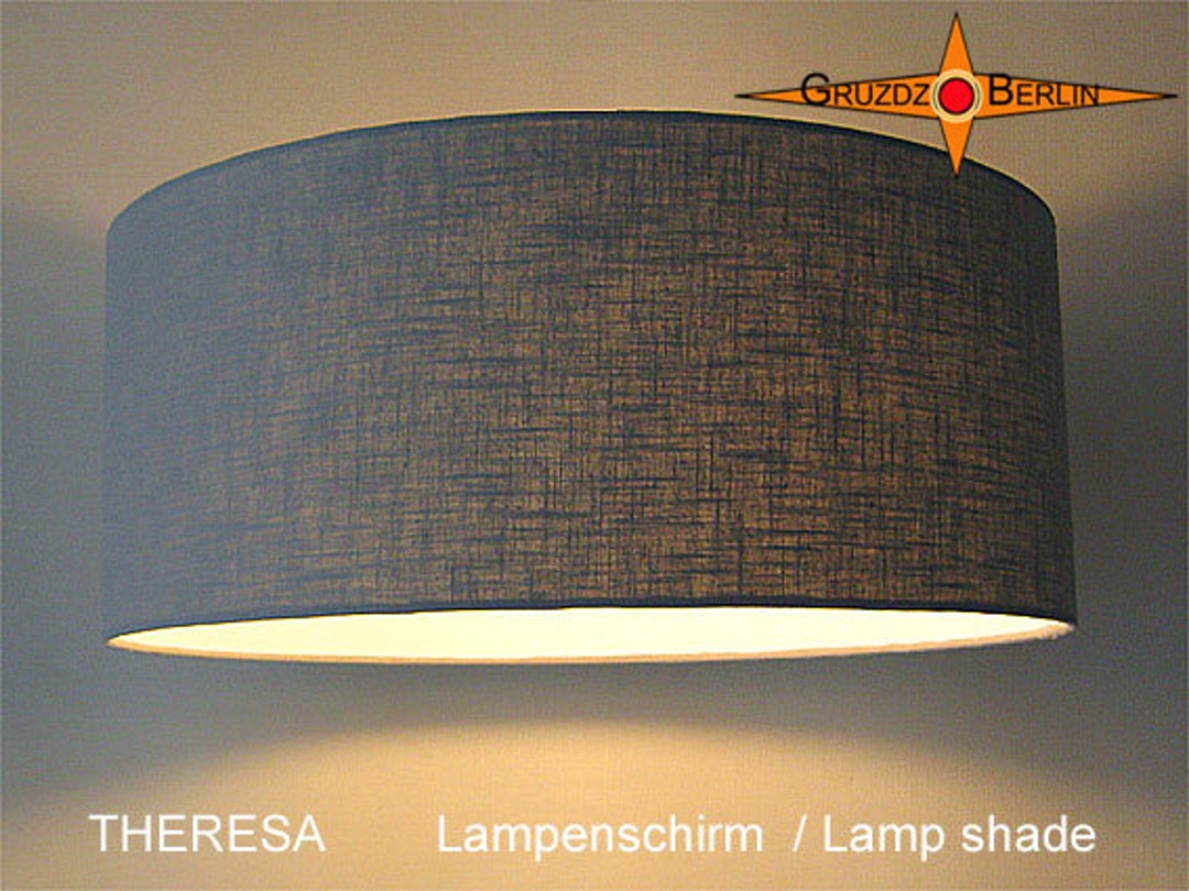 Gray Lampshade THERESA Ø45 Cm Light Gray Linen Lamp Etsy