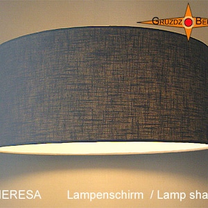 Gray lampshade THERESA Ø45 cm light gray linen lamp