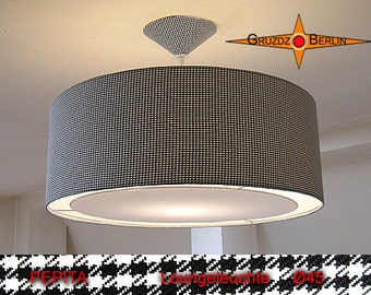 Pendant lamp PEPITA Ø45 cm hanging lamp black white diffuser lamp