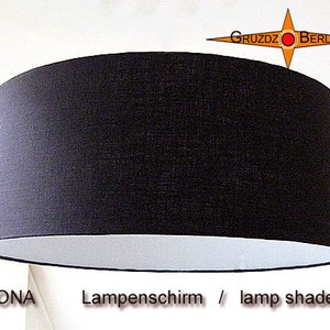 Dark brown lampshade MONA Ø45cm linen lamp dark brown image 1