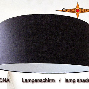 Dark brown lampshade MONA Ø45cm linen lamp dark brown