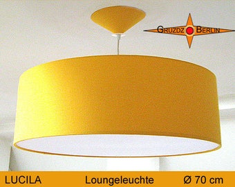 Yellow pendant light LUCILA Ø70 cm hanging lamp diffuser