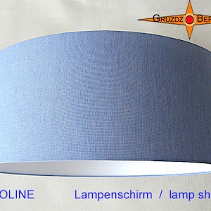 Blue lampshade CAROLINE Ø45 cm linen lamp blue