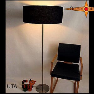 Floor lamp black UTA floor lamp linen black