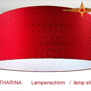 Red lampshade KATHARINA Ø60 cm silk jacquard red