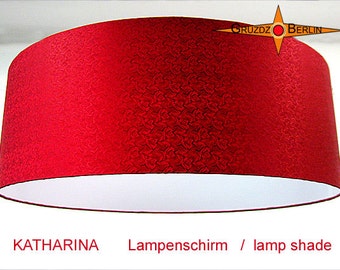 Red lampshade KATHARINA Ø60 cm silk jacquard red