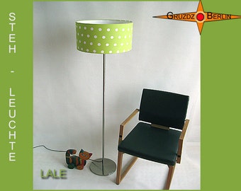 Green floor lamp LALE floor lamp lime green dotted