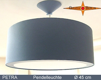 Gray pendant lamp PETRA Ø45 cm Lamp with diffuser Gray
