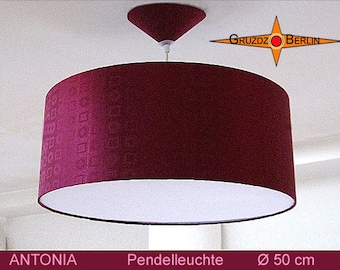 Loungeleuchte bordeaux ANTONIA Ø30 cm Pendellampe Diffusor Seidenlampe