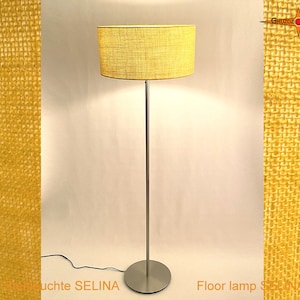 Yellow floor lamp LISA floor lamp jute yellow