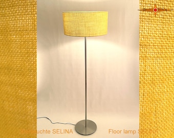 Yellow floor lamp LISA floor lamp jute yellow