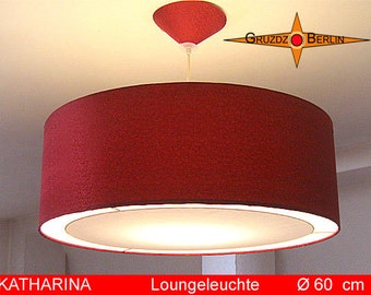 Red pendant lamp KATHARINA Ø60 cm silk lamp with diffuser