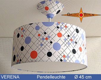 Vintagelampe VERENA Ø45 cm Pendellampe mit Diffusor Retrodesign