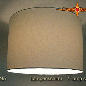 Beige lampenkap LEONA Ø40 cm linnen lamp afbeelding 1