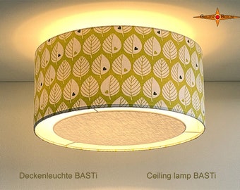 Ceiling lamp made of vintage fabric BASTi Ø40 cm ceiling lamp with diffuser