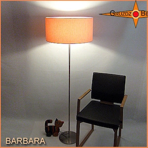 Stehleuchte apricot BARBARA Stehlampe Leinen lachsfarben