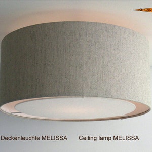 Deckenlampe aus Leinen mit Diffusor MELISSA Ø60 cm Deckenleuchte Landhausstil Bild 1