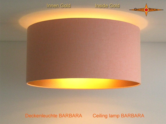 Ceiling Lamp Inside Gold Barbara O45 Cm In Apricot Colored Etsy