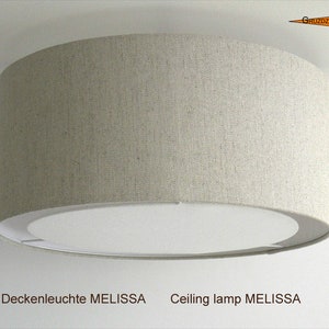 Deckenlampe aus Leinen mit Diffusor MELISSA Ø60 cm Deckenleuchte Landhausstil Bild 2