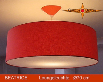 Orange pendant lamp BEATRICE Ø70cm hanging lamp with diffuser