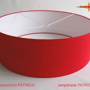 Lampenschirm aus rotem Leinen PATRICIA Ø50 cm