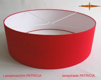 Lampshade in red linen PATRICIA Ø50 cm