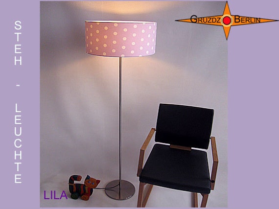 Floor Lamp Dotted LILA Floor Lamp Lilac Dots Etsy UK