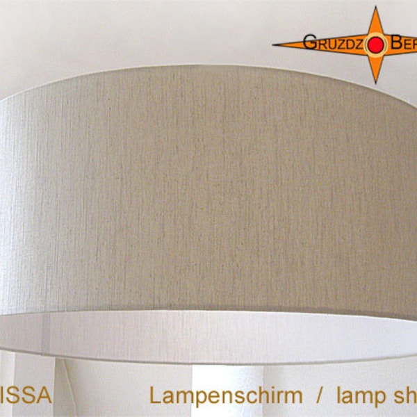 Lampenschirm aus Leinen MELISSA Ø45 cm Landhausstil Lampe