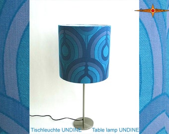 Blaue Vintage Tischlampe UNDINE Tischleuchte im Pantonstil