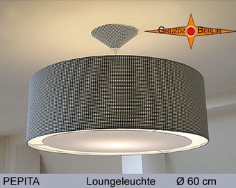 Lounge light black white PEPITA Ø60 cm diffuser