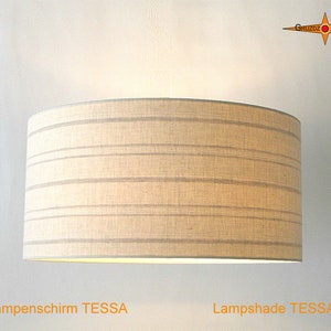 Linen lampshade with stripes TESSA Ø50 cm