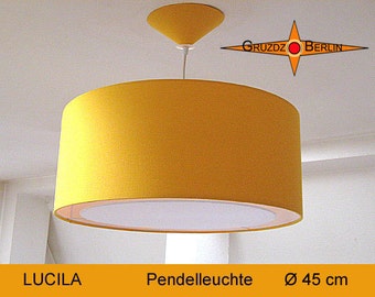 Hängelampe gelb LUCILA Ø45 cm Pendelleuchte Diffusor Lichtrand