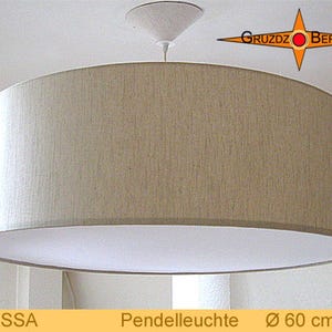 Lampa wisząca z naturalnego lnu MELISSA beżowa lampa wisząca z dyfuzorem