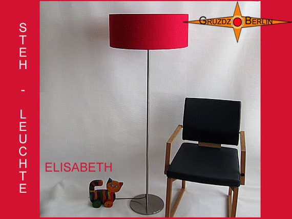 zijden ELISABETH Rode vloerlamp - Etsy België