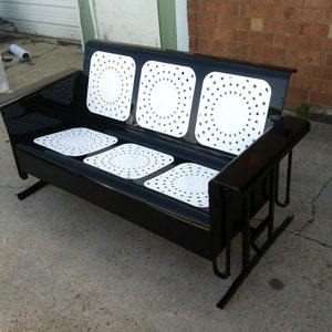 Isabela metal sale retro glider bench