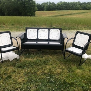 Coral coast paradise cove outlet retro metal outdoor glider loveseat