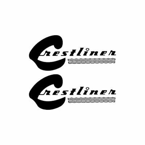 Set of 2 Vintage Crestliner Boat Decals Stickers Etsy