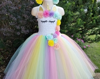 unicorn birthday dress size 8