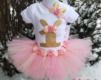 1st Birthday Bunny Easter Tutu Set, Birthday Tutu Set, Easter Tutu Set,  Bunny Ears Tutu Set, Easter Birthday Outfit,  Easter Birthday Shirt