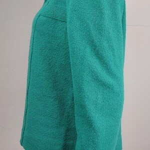 Chaqueta tipo blazer Castleberry verde texturizada con botones en la parte delantera, talla 14 para mujer. imagen 7