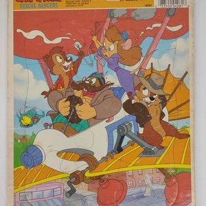 Golden Chip & Dale Rescue Rangers 8.5 x 11 inch frame tray puzzle 4081