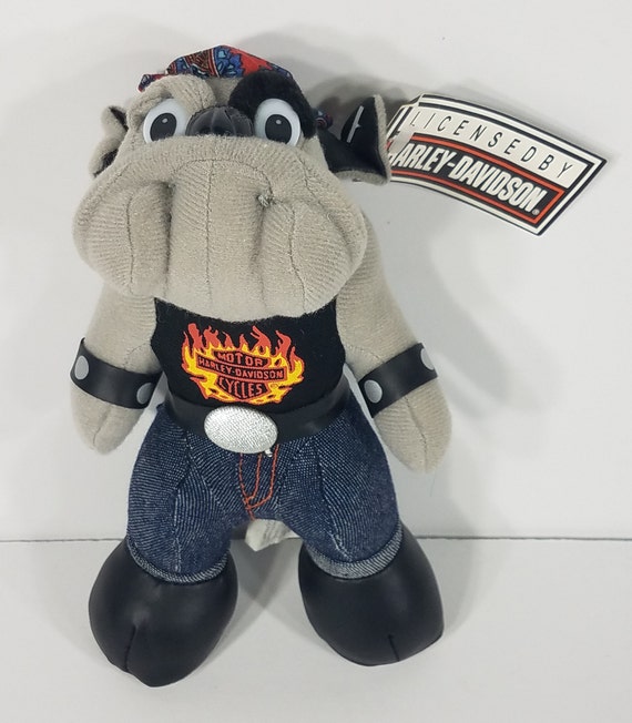 harley davidson stuffed bulldog