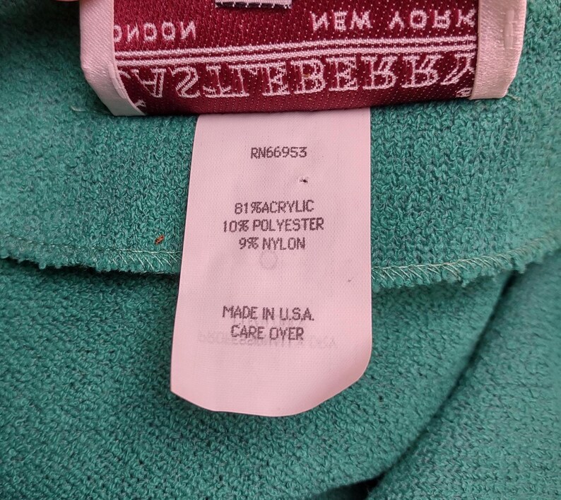 Chaqueta tipo blazer Castleberry verde texturizada con botones en la parte delantera, talla 14 para mujer. imagen 9