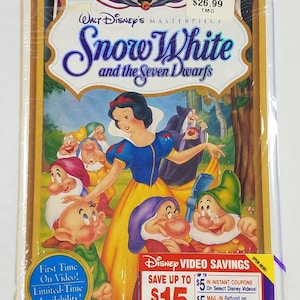 NIP Disney Snow White and the Seven Dwarfs Masterpiece Collection VHS video cassette tape Sealed