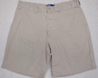 Polo Ralph Lauren beige khaki 100% cotton casual chino shorts mens 36