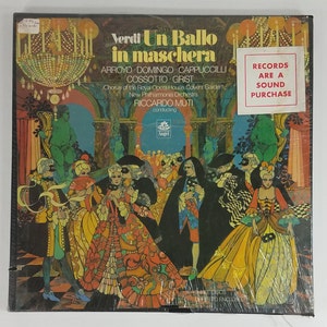 NIP Verdi Un Ballo in Maschera 3 vinyl LP Box Set 1975 Sealed SCLX-3762 Angel