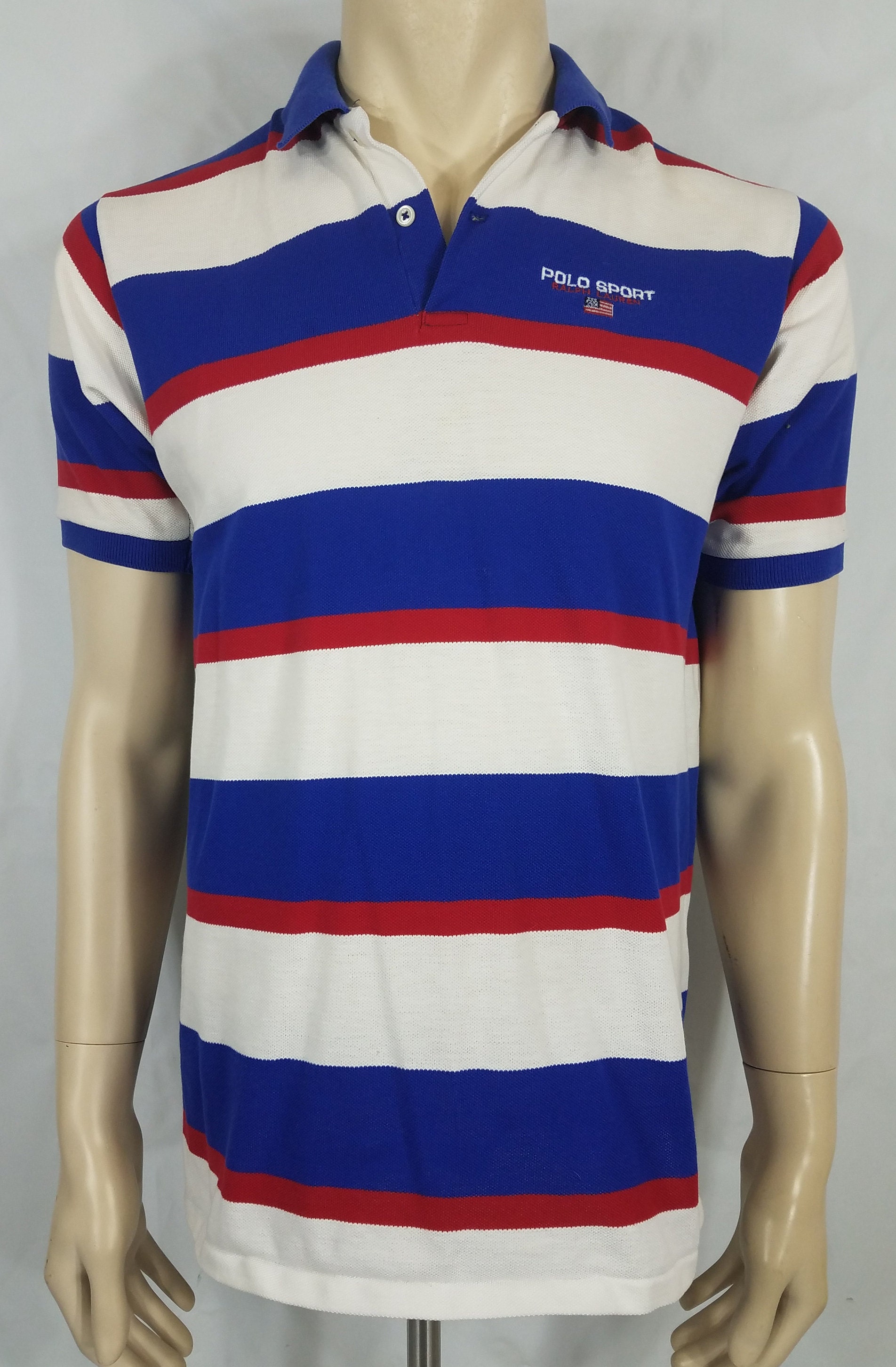 POLO RALPH LAUREN MEN'S CLASSIC FIT POLO SPORT WHITE MULTI RUGBY