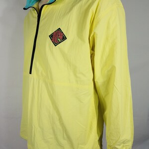 GOTCHA Half-Zip Nylon Pullover, Men's Size Medium Nylon yellow type Vintage Second Hand