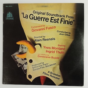 La Guerre Est Finie movie soundtrack vinyl record Bell 6012-S Tested Works